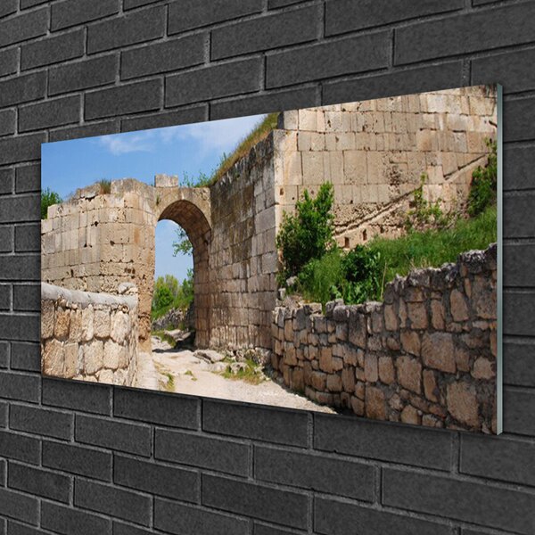 Skleneny obraz Zrúcanina architektúra 100x50 cm 2 Prívesky