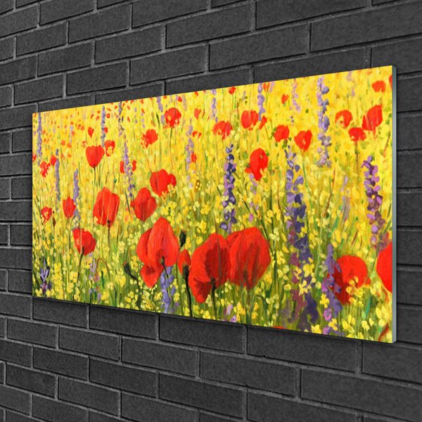 Skleneny obraz Kvety rastlina príroda 100x50 cm 2 Prívesky