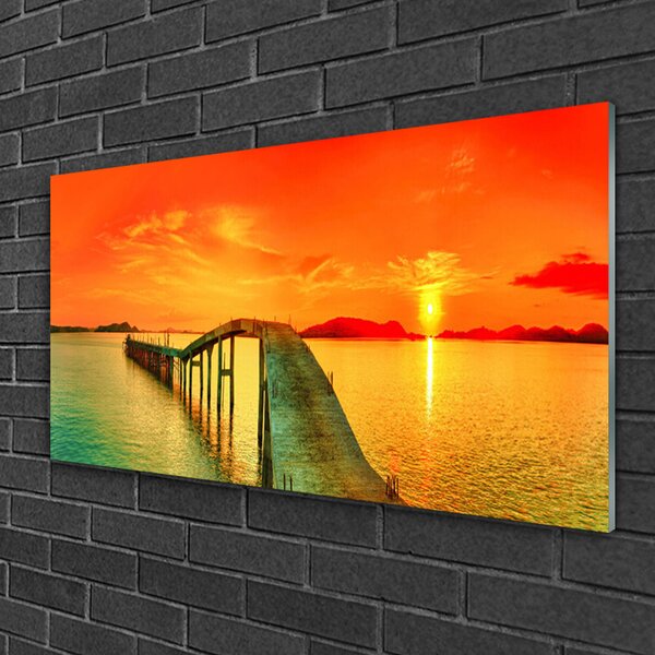 Skleneny obraz Most more architektúra 100x50 cm 2 Prívesky