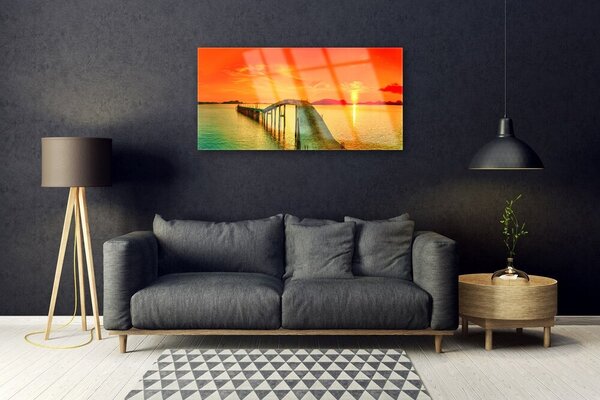 Skleneny obraz Most more architektúra 100x50 cm 2 Prívesky