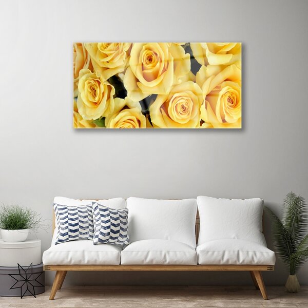 Skleneny obraz Ruže kvety rastlina 100x50 cm 2 Prívesky