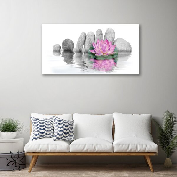Skleneny obraz Kvet kamene umenie 100x50 cm 2 Prívesky