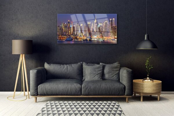 Skleneny obraz Měesto domy mrakodrapy 100x50 cm 2 Prívesky