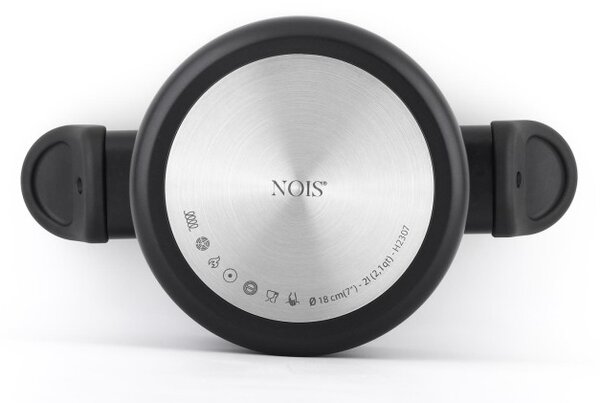 NOIS Hrniec s pokrievkou Salto Silver 16cm – 1,5l