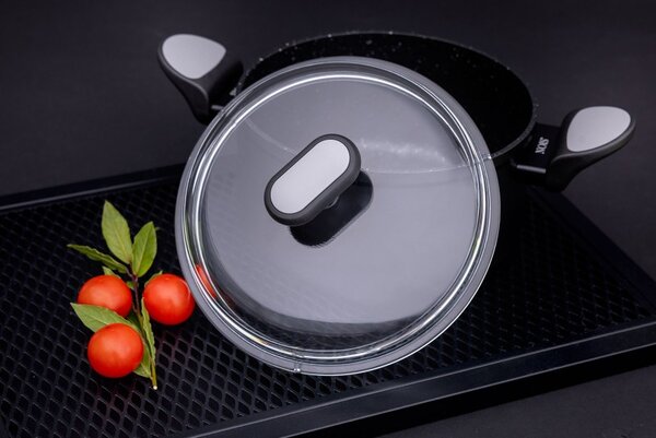 NOIS Hrniec s pokrievkou Salto Silver 28cm -7l