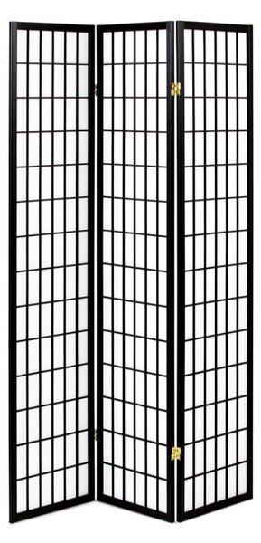 Paraván 3-dielny ACRON Farba: čierna 180 x 132 cm
