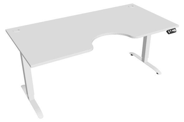 Elektricky výškovo nastavitelný stôl Hobis Motion Ergo - 2M segmentový, pamäťový ovládač Šírka: 180 cm, Farba dosky: biela, Farba kovu: biela RAL 9016