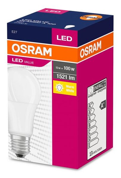 Ziarovka OSRAM® LED FR 100 (ean1097) non-dim, 13W/827 E27 2700K Value CLASSIC A