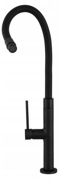 Gamma Flex Slim, vysoká kuchynská batéria s elastickým ramenom h-480 mm, čierna, GMA-BFXSL-BK