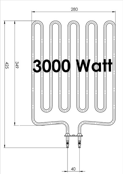 Sawotec Sentiotec SCA 300 3000W, vykurovacie teleso špirála pre saunovú pec