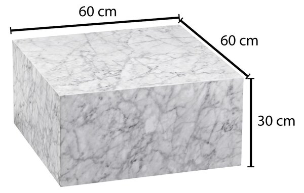 KONFERENČNÝ STOLÍK, biela, kompozitné drevo, 60/60/30 cm MID.YOU - Online Only zostavy, Online Only