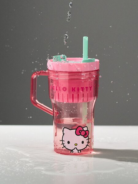 Sinsay - Hrnček s uškom a slamkou Hello Kitty - viacfarebná