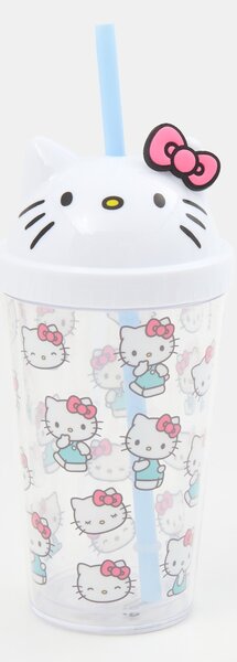 Sinsay - Hrnček s viečkom a slamkou Hello Kitty - viacfarebná