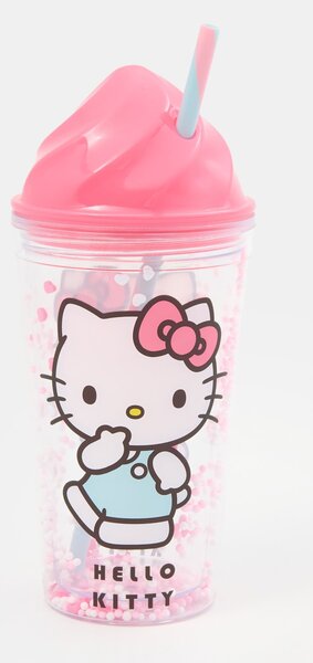 Sinsay - Hrnček s viečkom a slamkou Hello Kitty - viacfarebná