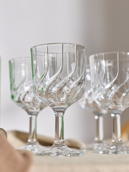 Sinsay - Poháre na nožke s lisovaným vzorom 4 pack - clear