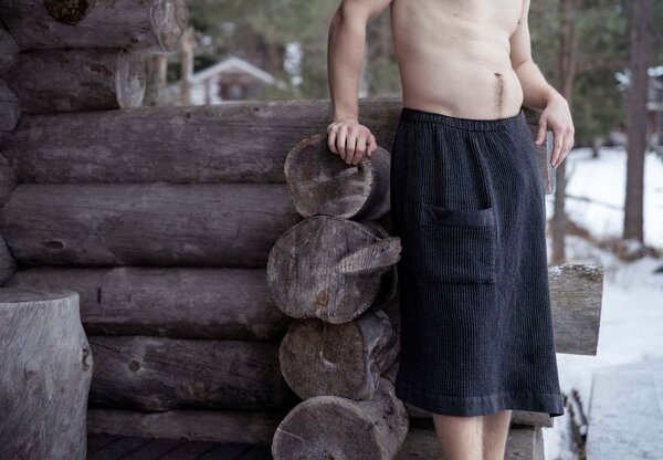 Rento kilt do sauny, pánsky 70x145cm Farba: hnedý