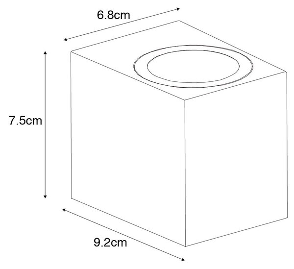 Inteligentné vonkajšie nástenné svietidlo čierne IP65 vrátane Wifi GU10 50mm - Baleno
