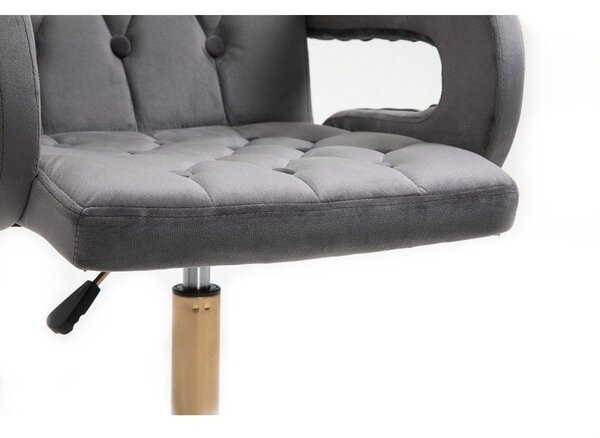 LuxuryForm DESIGN Stolička BOSTON VELUR na čiernom tanieri - šedá
