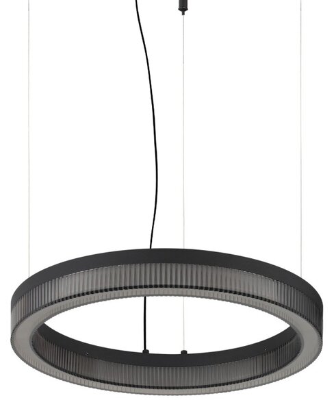 Ideal lux 339139 LED závesné stropné svietidlo CROWN | 21W integrovaný LED zdroj | 540lm | 3000K | na lanku | sťahovacie | čierna