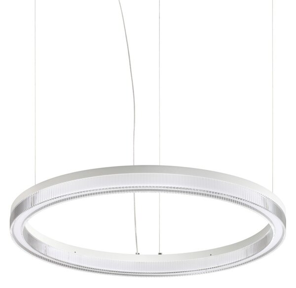 Ideal lux 364988 LED závesné stropné svietidlo CROWN | 31W integrovaný LED zdroj | 2400lm | 3000K | sťahovacie | na lanku | biela