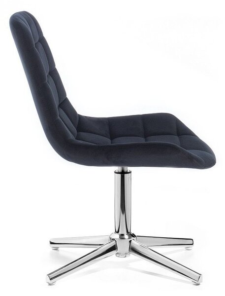 LuxuryForm DESIGN Stolička PARIS VELUR na striebornom kríži - čierna