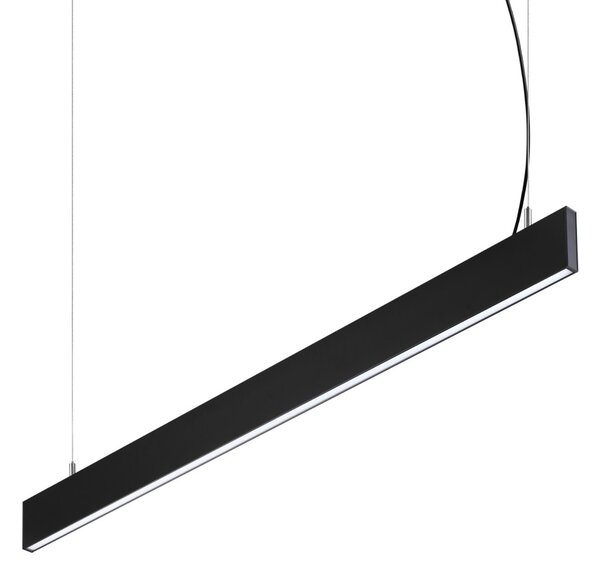 Ideal lux 367590 LED závesné stropné svietidlo STEEL | 29W integrovaný LED zdroj | 2310lm | 3000K | sťahovacie | na lanku | čierna