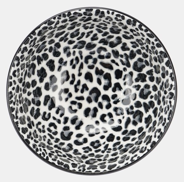 Sinsay - Keramické misky s leopardím vzorom 2 pack - čierna