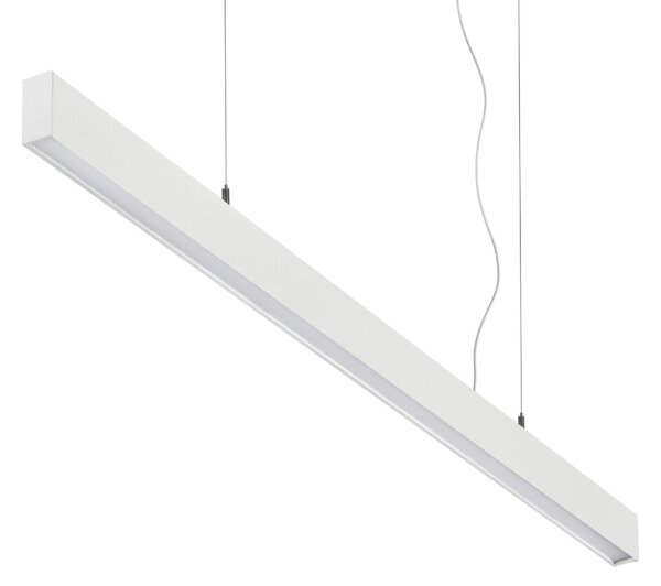 Ideal lux 369129 LED závesné stropné svietidlo OFFICE | 30W integrovaný LED zdroj | 2440lm | 3000K | sťahovacie | na lanku | biela