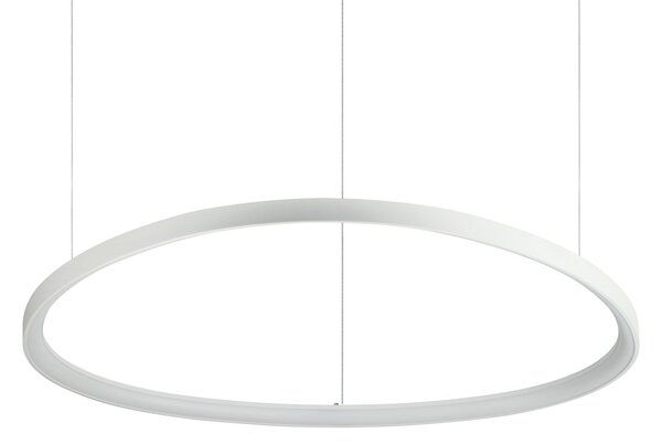 Ideal lux 372211 LED závesné stropné svietidlo GEMINI | 78W integrovaný LED zdroj | 6530lm | 4000K | sťahovacie | na lanku | biela