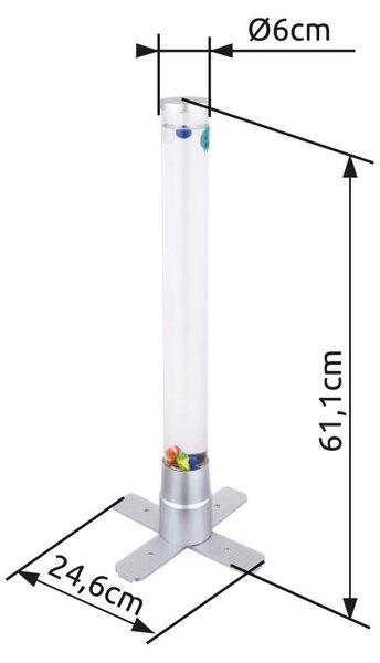 Globo 9017 LED stojacia lampa Mendoza 9x0,06W | 4lm | RGB