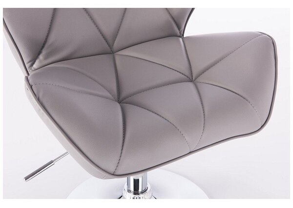 LuxuryForm DESIGN Stolička MILANO na zlatom kríži - šedá