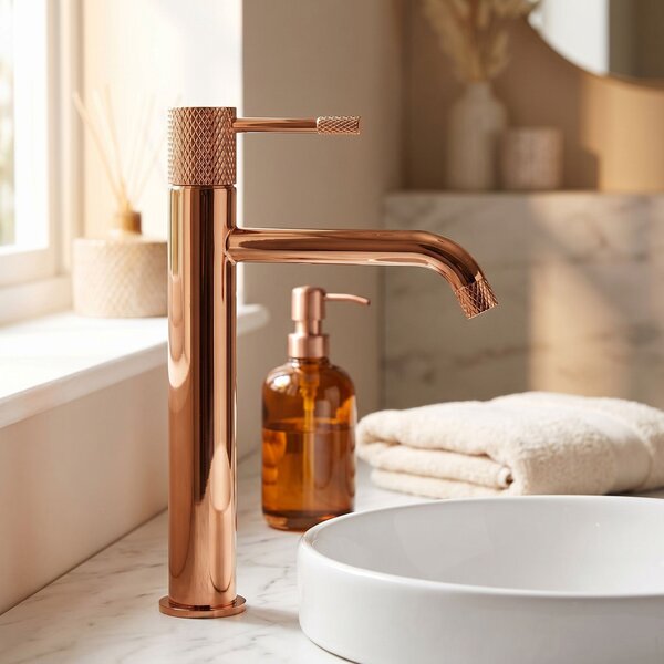 Umývadlový faucet Rea Venti Copper vysoký