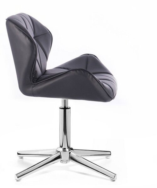 LuxuryForm DESIGN Stolička MILANO na striebornom kríži - čierna