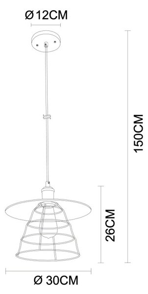 Globo 15086BH1 závesný luster Viejo 1x60W | E27