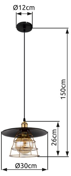 Globo 15086BH1 závesný luster Viejo 1x60W | E27