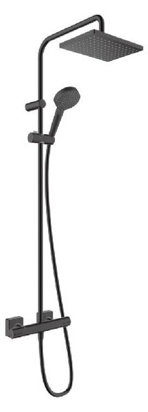 Hansgrohe Vernis Shape - Sprchový set Showerpipe 230 s termostatom, EcoSmart, matná čierna 26097670