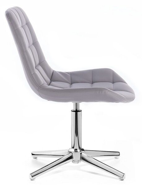 LuxuryForm DESIGN Stolička PARIS na striebornom kríži - šedá