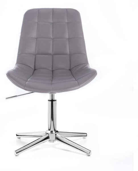 LuxuryForm DESIGN Stolička PARIS na striebornom kríži - šedá