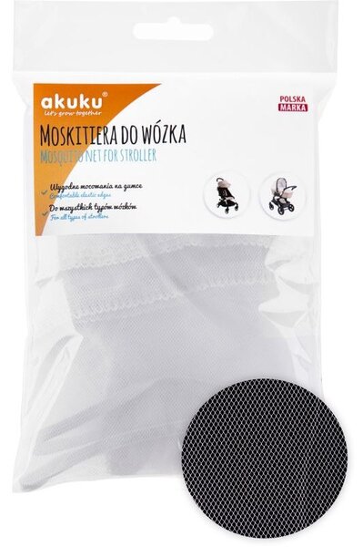 Biela sieťka proti hmyzu na kočík