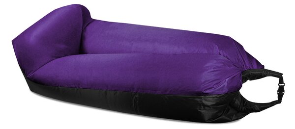 Aga Nafukovací vak LAZY BAG 230x70 cm Čierny/Červený