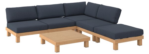 TERASOVÁ SEDACIA SÚPRAVA 6-dielne, kov, plast, textil Ambia Garden - Online Only záhrada, Online Only