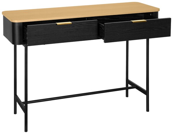 KONZOLOVÝ STOLÍK, čierna, farba duba, kov, kompozitné drevo, 110/35/78 cm Xora - Online Only obývacie izby, Online Only