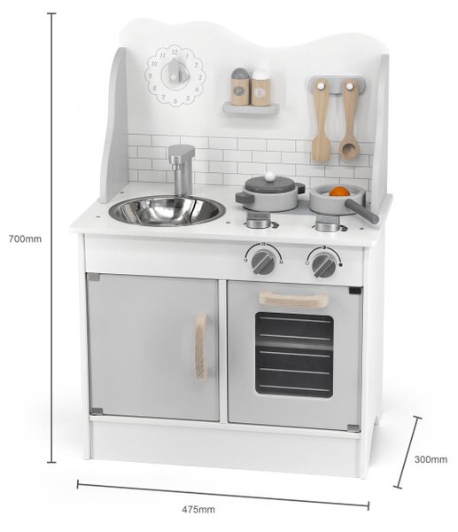Detská kuchynka Viga 44049 PolarB eco sivá