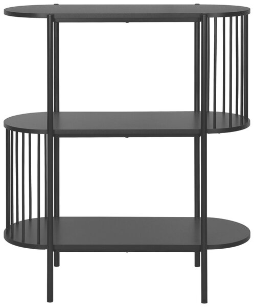 REGÁL, čierna, železo, 80/95/34 cm Xora - Online Only drobný nábytok, Online Only