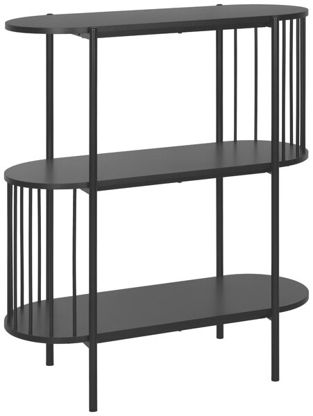 REGÁL, čierna, železo, 80/95/34 cm Xora - Online Only drobný nábytok, Online Only