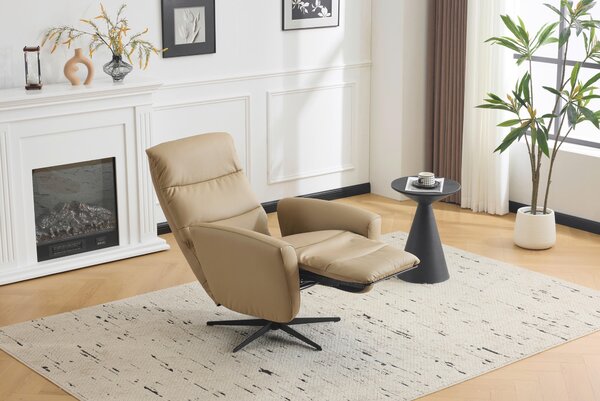 RELAXAČNÉ KRESLO, textil, koža, taupe Livetastic - Online Only obývacie izby, Online Only