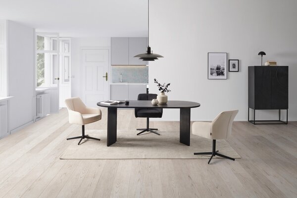JEDÁLENSKÝ STÔL, akácia, čierna, 200/90/76 cm MID.YOU - Online Only jedálne, Online Only