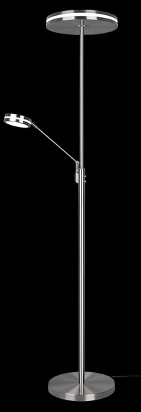 Trio 426510207 LED stojace svietidlo Franklin 1x35W+6,5W | 4100lm+650lm | 2700+3200+4000K - pamäťová funkcia, oddelené vypínače, nastaviteľná teplota osvetlenia, stmievateľné, matný nikel