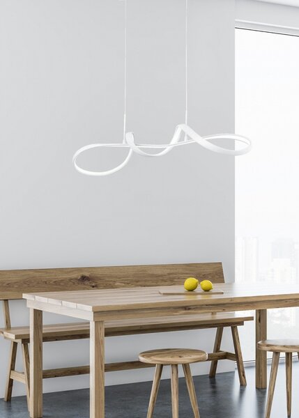 Trio R37091131 LED závesné stropné svietidlo Perugia 1x37W | 4500lm | 4000K - stmievateľné, Dimmer Switch, biela