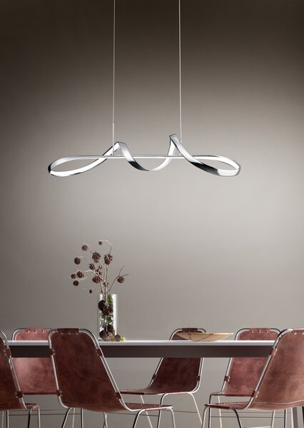 Trio R37091106 LED závesné stropné svietidlo Perugia 1x37W | 4500lm | 4000K - stmievateľné, Dimmer Switch, chróm